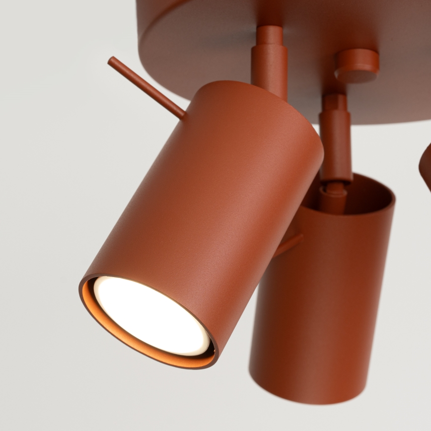 Spotlampe RING 3xGU10/10W/230V rød
