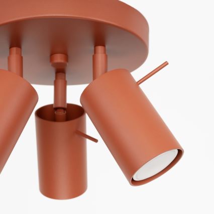 Spotlampe RING 3xGU10/10W/230V rød