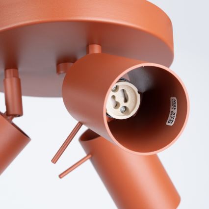 Spotlampe RING 3xGU10/10W/230V rød