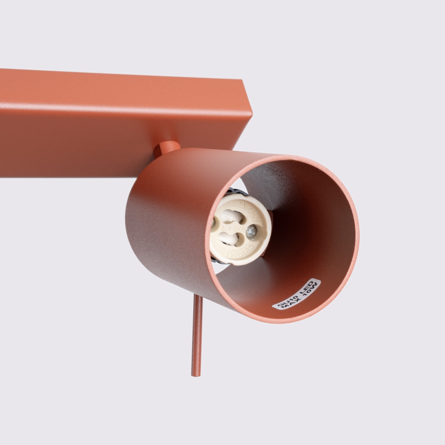 Spotlampe RING 6xGU10/10W/230V rød