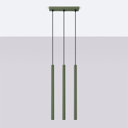 Pendel PASTELO 3xG9/8W/230V grøn