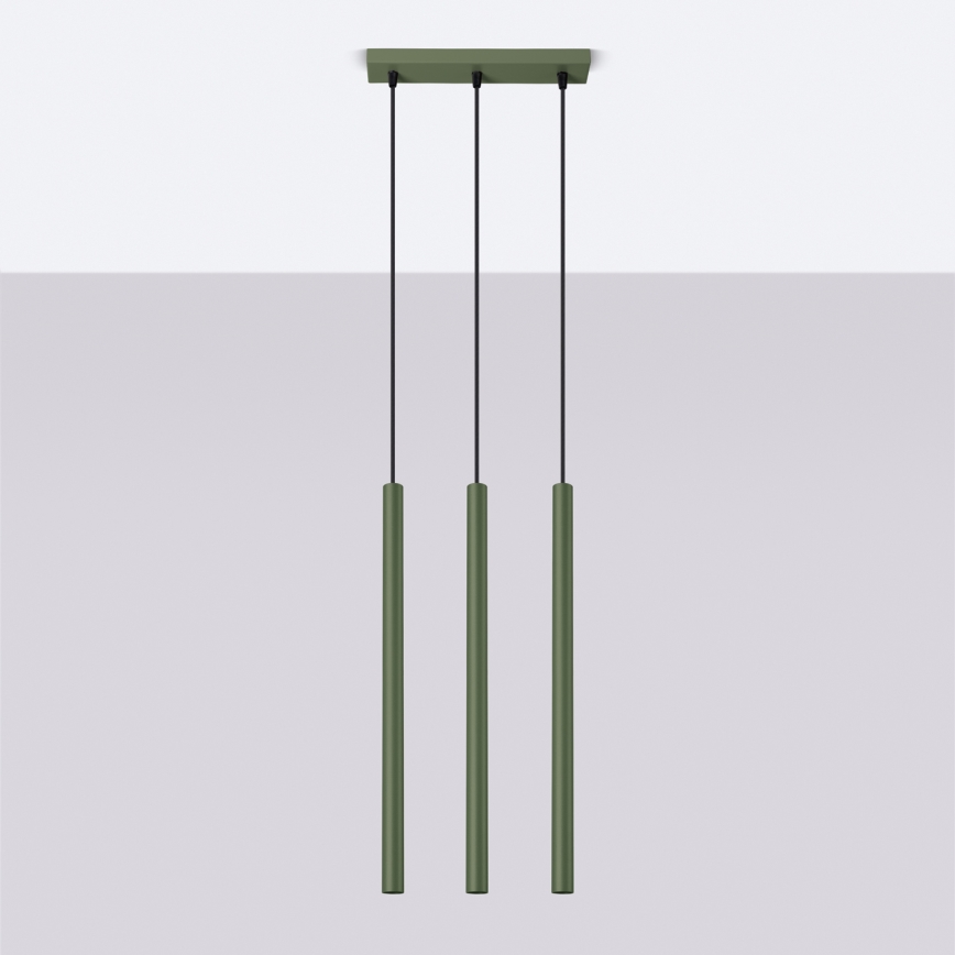 Pendel PASTELO 3xG9/8W/230V grøn