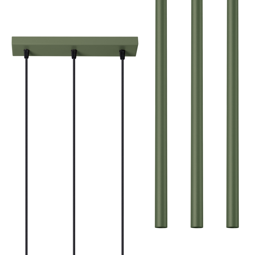 Pendel PASTELO 3xG9/8W/230V grøn