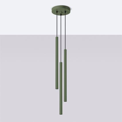Pendel PASTELO 3xG9/8W/230V grøn