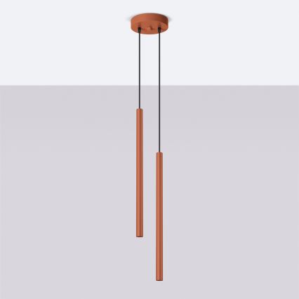 Pendel PASTELO 2xG9/8W/230V rød