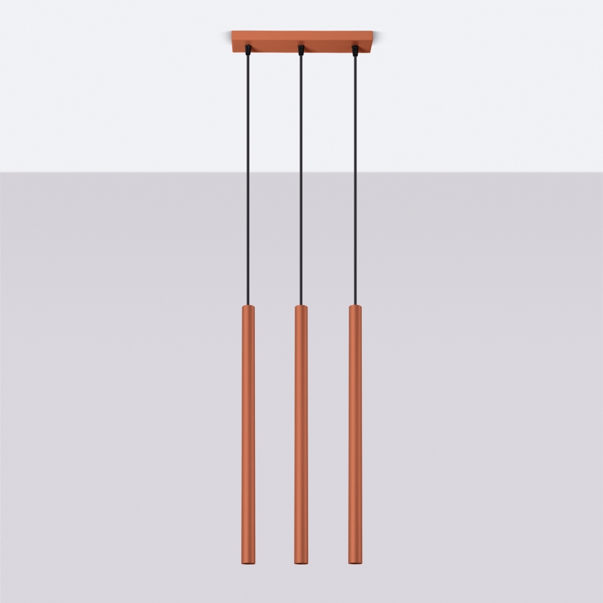 Pendel PASTELO 3xG9/8W/230V rød