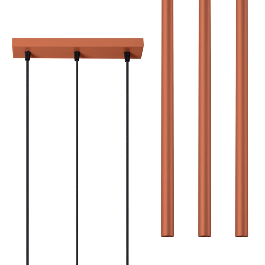 Pendel PASTELO 3xG9/8W/230V rød
