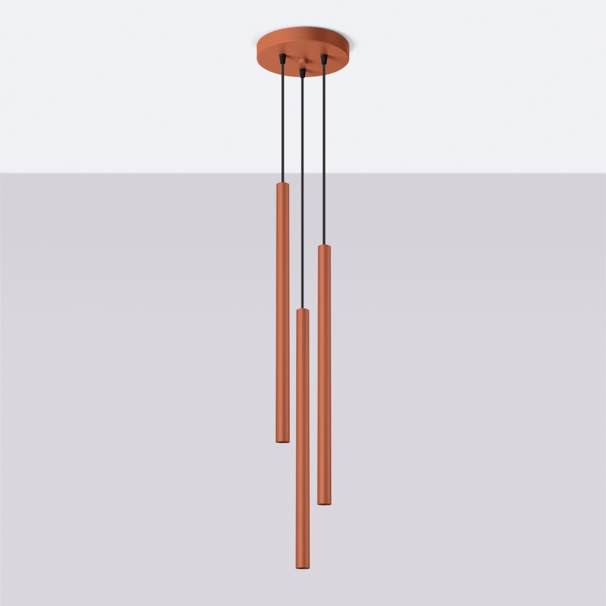 Pendel PASTELO 3xG9/8W/230V rød