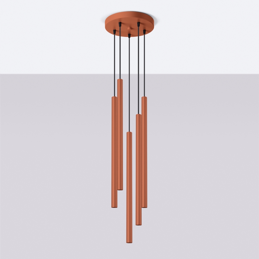 Pendel PASTELO 5xG9/8W/230V rød