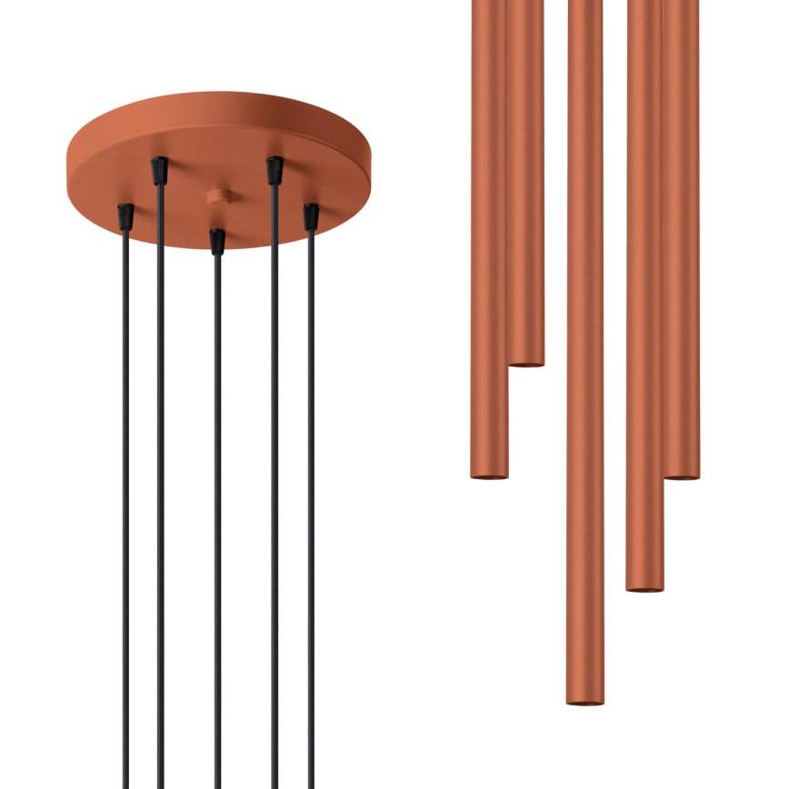 Pendel PASTELO 5xG9/8W/230V rød
