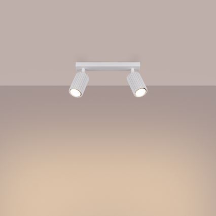 Spotlampe KARBON 2xGU10/10W/230V hvid