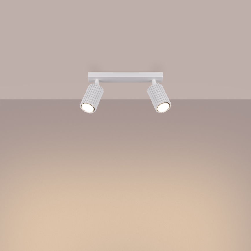 Spotlampe KARBON 2xGU10/10W/230V hvid