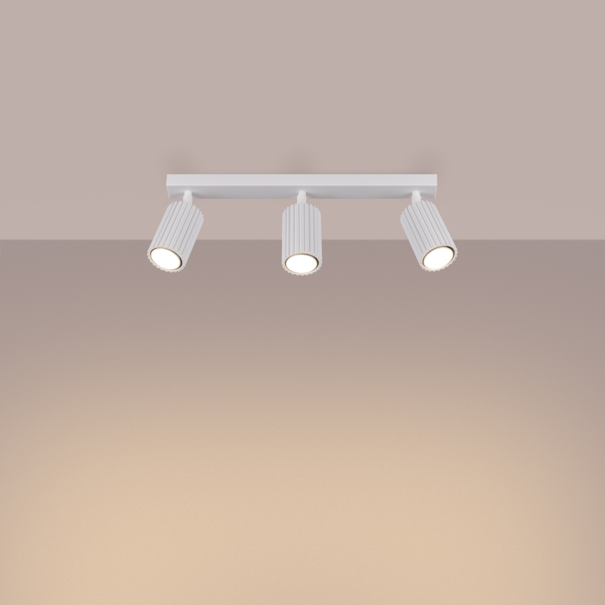 Spotlampe KARBON 3xGU10/10W/230V hvid