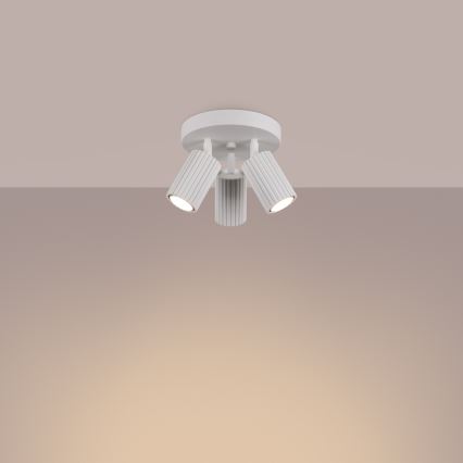 Spotlampe KARBON 3xGU10/10W/230V hvid