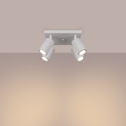 Spotlampe KARBON 4xGU10/10W/230V hvid