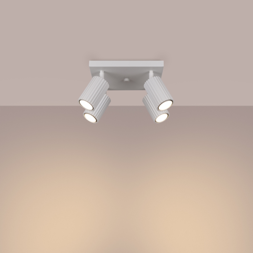 Spotlampe KARBON 4xGU10/10W/230V hvid