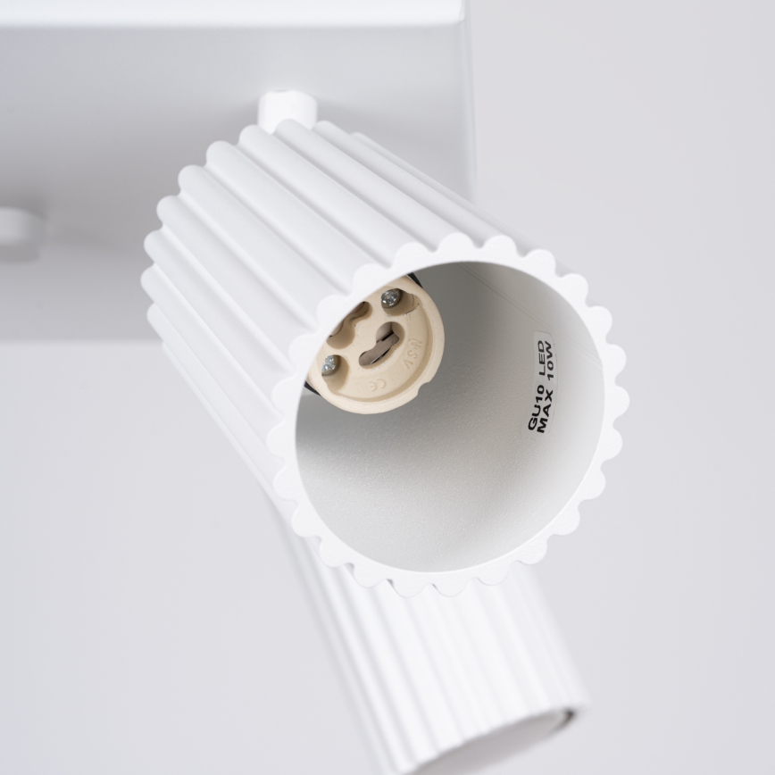 Spotlampe KARBON 4xGU10/10W/230V hvid