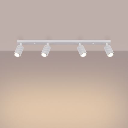 Spotlampe KARBON 4xGU10/10W/230V hvid