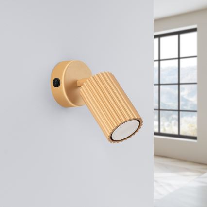 Vægspot KARBON 1xGU10/10W/230V guldfarvet