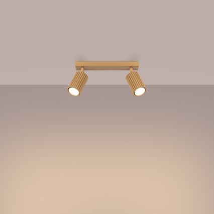 Spotlampe KARBON 2xGU10/10W/230V guldfarvet