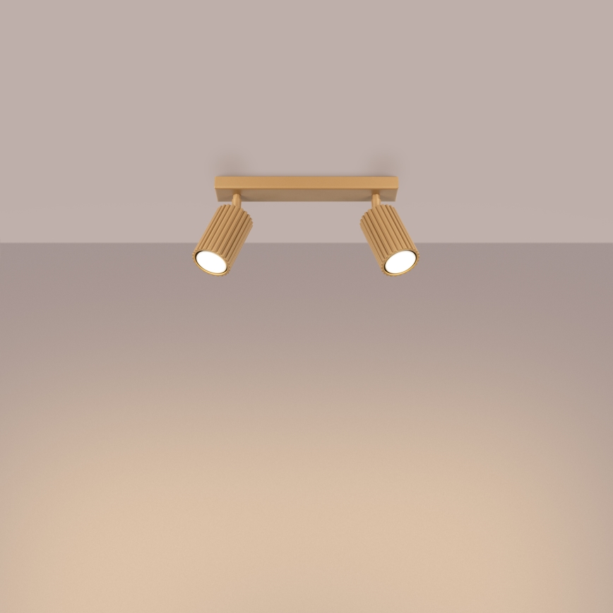 Spotlampe KARBON 2xGU10/10W/230V guldfarvet