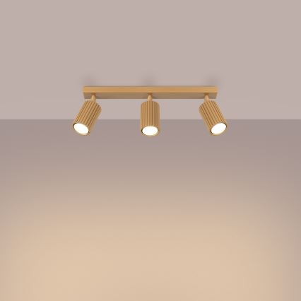 Spotlampe KARBON 3xGU10/10W/230V guldfarvet