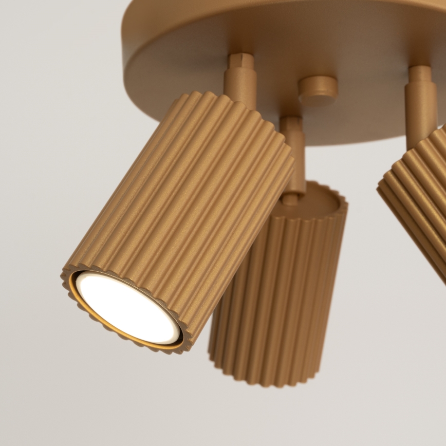 Spotlampe KARBON 3xGU10/10W/230V guldfarvet