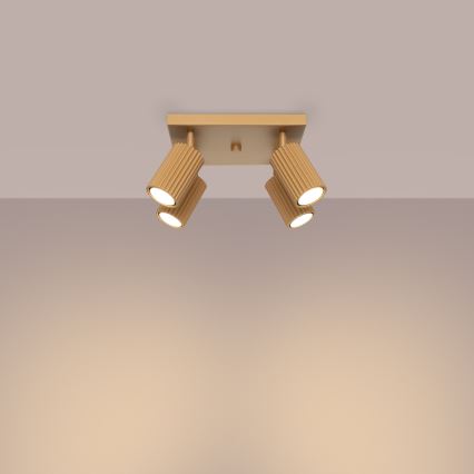 Spotlampe KARBON 4xGU10/10W/230V guldfarvet