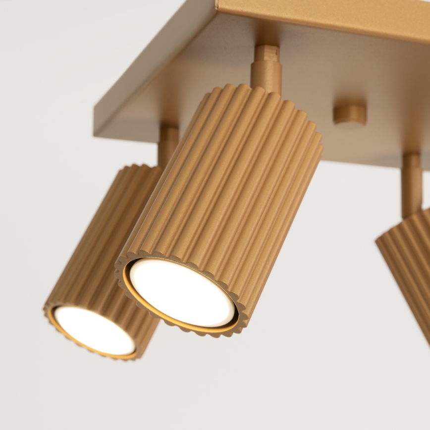 Spotlampe KARBON 4xGU10/10W/230V guldfarvet