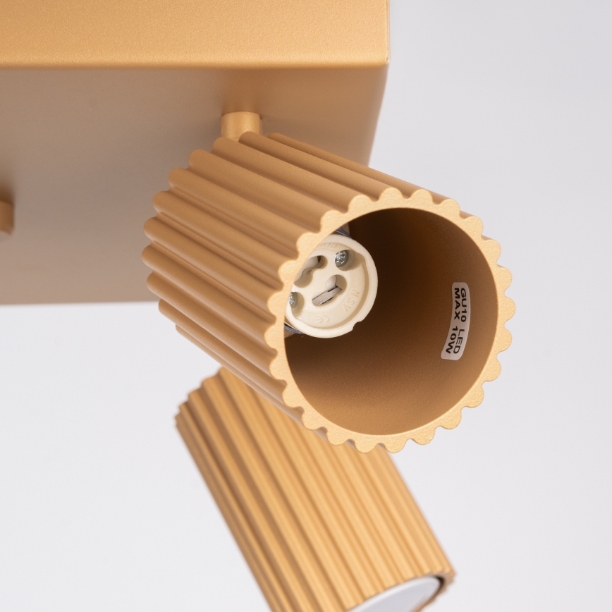 Spotlampe KARBON 4xGU10/10W/230V guldfarvet