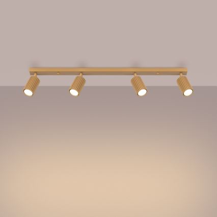Spotlampe KARBON 4xGU10/10W/230V guldfarvet