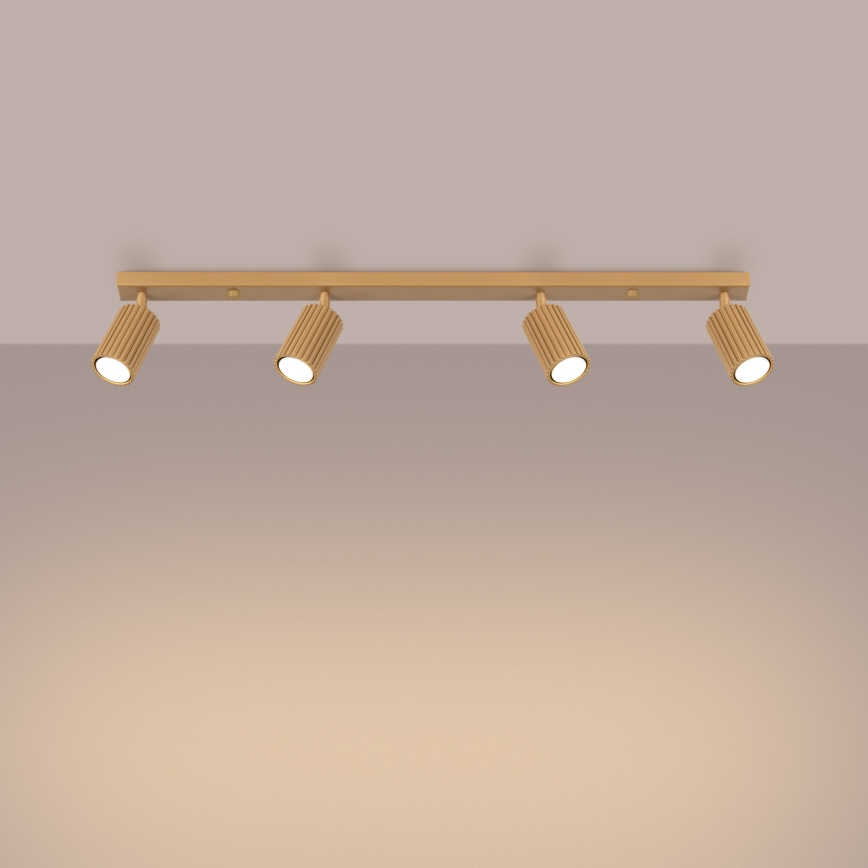 Spotlampe KARBON 4xGU10/10W/230V guldfarvet