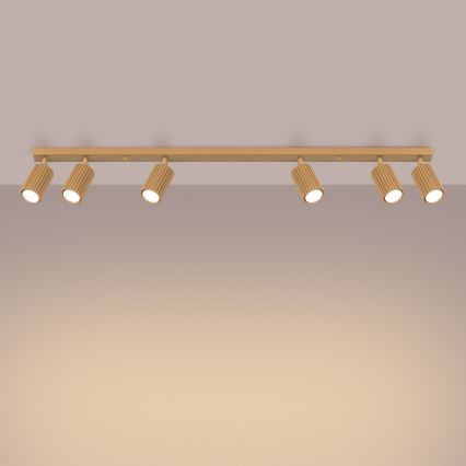 Spotlampe KARBON 6xGU10/10W/230V guldfarvet
