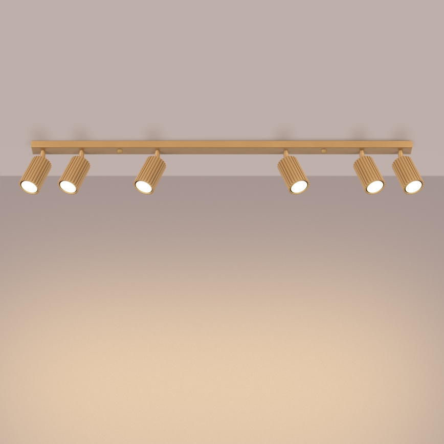 Spotlampe KARBON 6xGU10/10W/230V guldfarvet