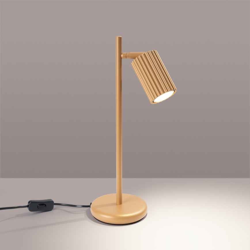 Bordlampe KARBON 1xGU10/10W/230V guldfarvet