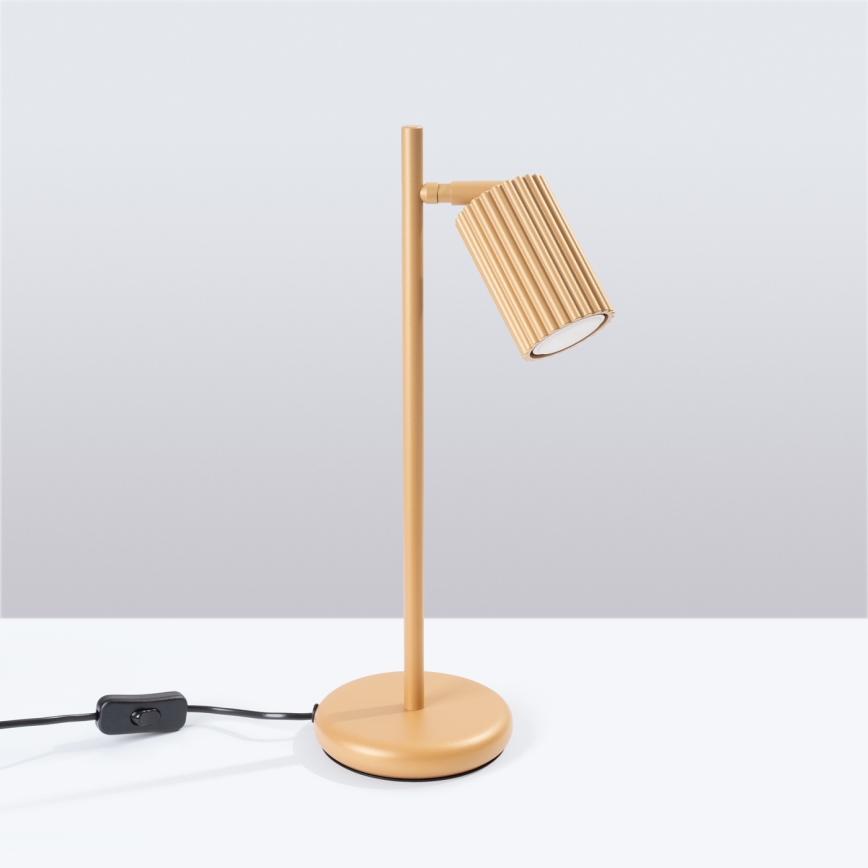 Bordlampe KARBON 1xGU10/10W/230V guldfarvet