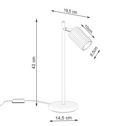 Bordlampe KARBON 1xGU10/10W/230V guldfarvet