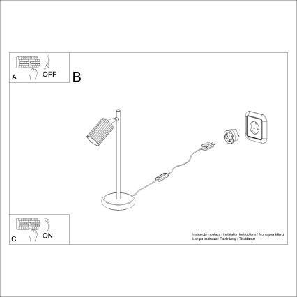 Bordlampe KARBON 1xGU10/10W/230V guldfarvet