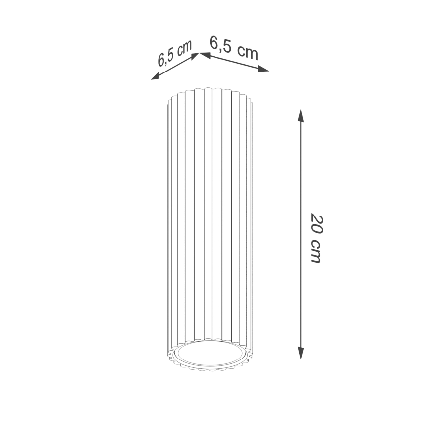 Spotlampe KARBON 1xGU10/10W/230V 20 cm sort