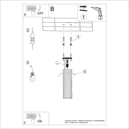 Spotlampe KARBON 1xGU10/10W/230V 20 cm sort