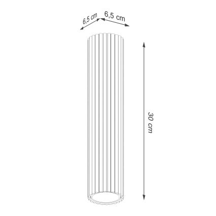 Spotlampe KARBON 1xGU10/10W/230V 30 cm sort
