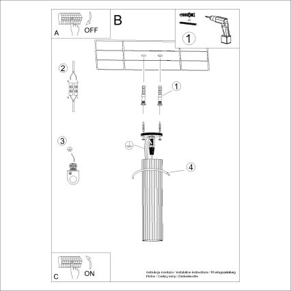 Spotlampe KARBON 1xGU10/10W/230V 30 cm sort