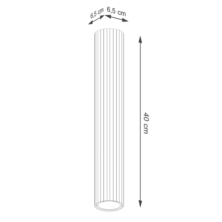 Spotlampe KARBON 1xGU10/10W/230V 40 cm sort