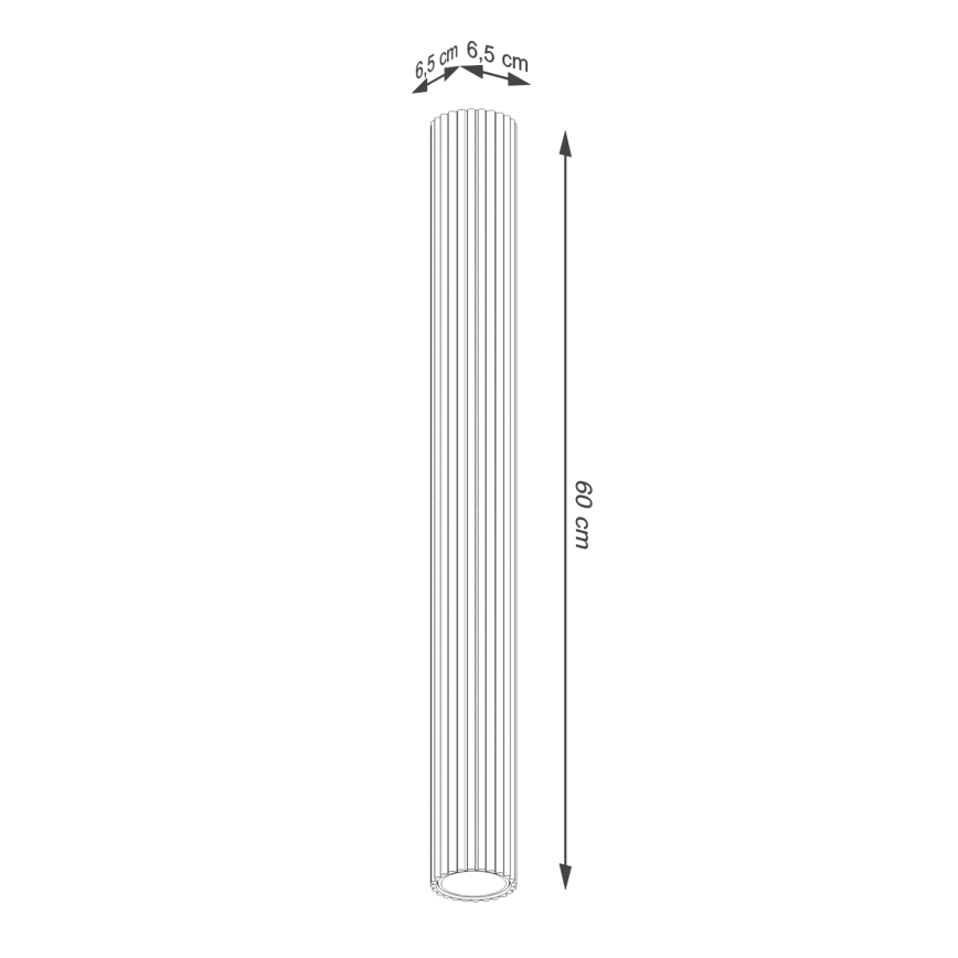 Spotlampe KARBON 1xGU10/10W/230V 60 cm sort