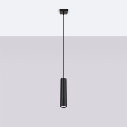Pendel KARBON 1xGU10/10W/230V sort