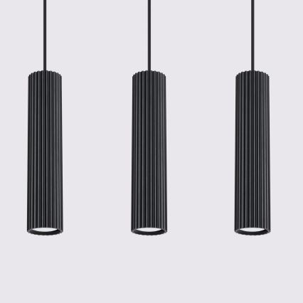 Pendel KARBON 3xGU10/10W/230V sort