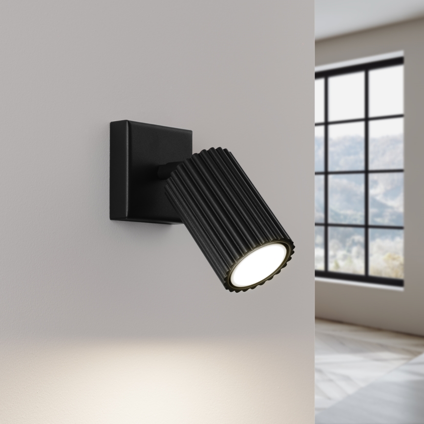 Vægspot KARBON 1xGU10/10W/230V sort