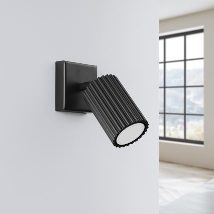 Vægspot KARBON 1xGU10/10W/230V sort