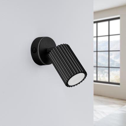 Vægspot KARBON 1xGU10/10W/230V sort