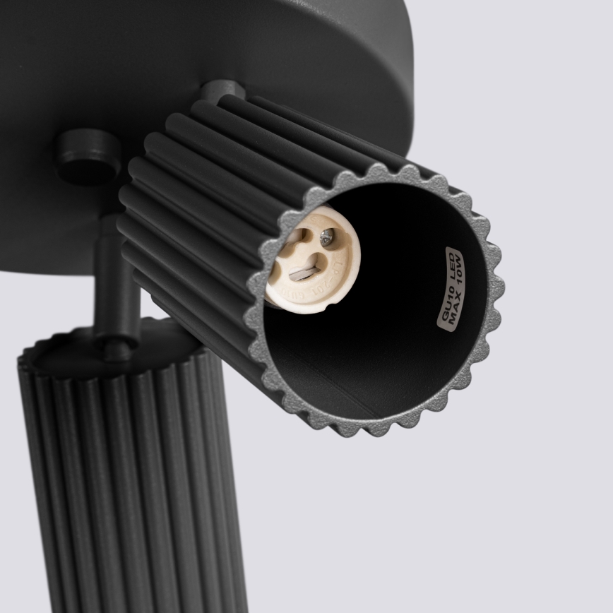 Spotlampe KARBON 3xGU10/10W/230V sort